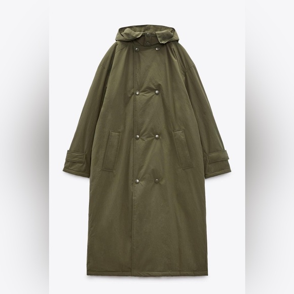 NWT Zara Oversized Quilted Jacket with Hood - Picture 5 of 16